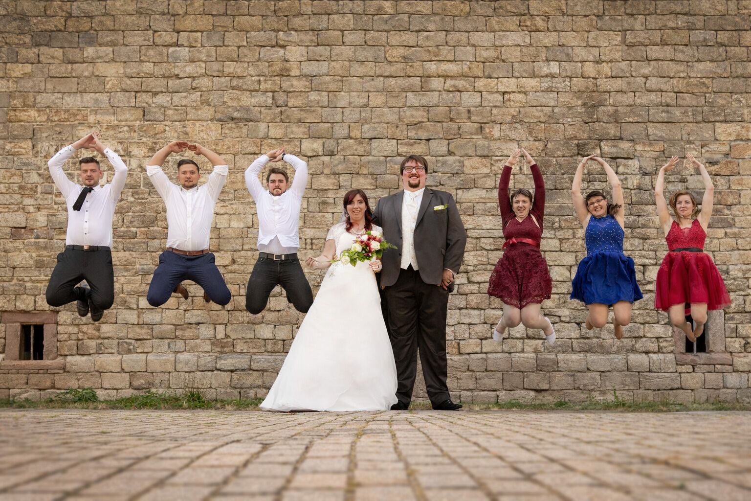 Hochzeitsfotograf Soemmerda Hochzeitsgesellschaft Gruppenfoto